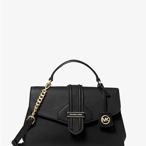 Michael Kors Black Leather Handbag